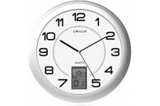 Unilux Instinct 100340853 Pendule de bureau Systeme Quartz avec Changement d'Heures d'Ete Hivers Automatique et Dateur numerique