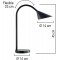 Unilux 400077402 LAMPE SOL LED NOIRE, Plastique, Integre, 5 W, 45 x 14 cm 