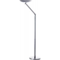 Unilux Varialux Lampadaire LED 25W 3000 Lumens Articule a  Variation d'intensite Lumineuse 192 x 34 cm Gris metal