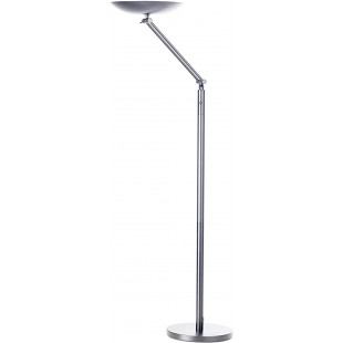 Unilux Varialux Lampadaire LED 25W 3000 Lumens Articule a  Variation d'intensite Lumineuse 192 x 34 cm Gris metal