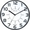 Unilux Pop Horloge murale Systeme Quartz Silencieuse Diametre 28 cm Noir