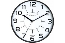 Unilux Pop Horloge murale Systeme Quartz Silencieuse Diametre 28 cm Noir