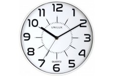 Unilux Pop Horloge Murale Systeme Quartz Silencieuse Diametre 28 cm Blanc