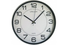 Unilux Horloge Murale Magnet, Plastique, Gris Metal, 30.8 x 4.8 cm