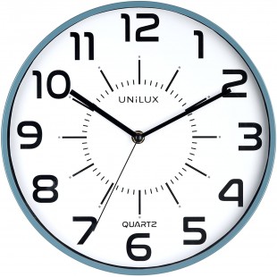 Unilux Pop Horloge murale Systeme Quartz Silencieuse Diametre 28 cm Bleu