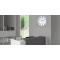 Unilux Wave Horloge murale Systeme Quartz Radio-pilotee Diametre 30 cm Gris metal