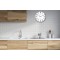 Unilux Wave Horloge murale Systeme Quartz Radio-pilotee Diametre 30 cm Gris metal