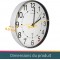 Unilux Wave Horloge murale Systeme Quartz Radio-pilotee Diametre 30 cm Gris metal