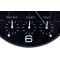 Unilux on Time Horloge Murale Systeme Quartz avec 4 Fuseaux horaires Diametre 30,5 cm Noir
