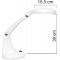 Unilux Mini Zoom LED Lampe loupe LED 5W 500 Lumens Articulee pour les travaux manuels de precisions 30 x 15,5 cm Blanc 