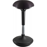 Unilux Moove Tabouret de Bureau Ergonomique Reglabe en Hauteur 59 x 35 cm Noir