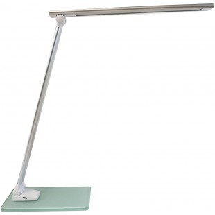 UNILUX 400124478 Lampe de Bureau, 5.5 W, Blanc/Gris Metal, 35 x 30 x 11cm 