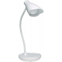 Unilux Ukky Lampe de Bureau LED avec 3 Niveaux d'Intensite Alimentation USB et par Pile Blanc