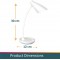 Unilux Ukky Lampe de Bureau LED avec 3 Niveaux d'Intensite Alimentation USB et par Pile Blanc