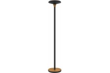 Unilux BALY Lampadaire LED 44W 5300 Lumens a  Variation d'Intensite lumineuse 180 x 34cm Noir/Bamboo