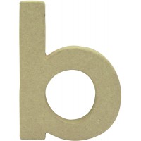 Decopatch AC814C - Un support en papier brun mache 1,5x8,5x12 cm, Lettre minuscule b