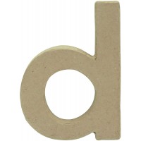 Decopatch AC816C - Un support en papier brun mache 1,5x8,5x12 cm, Lettre minuscule d