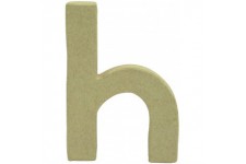 Decopatch AC820C - Un support en papier brun mache 1,5x8,5x12 cm, Lettre minuscule h