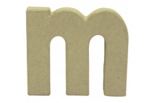 Decopatch AC825C - Un support en papier brun mache 1,5x9,5x8,5 cm, Lettre minuscule m