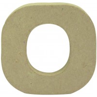 Decopatch AC827C - Un support en papier brun mache 1,5x9x8,5 cm, Lettre minuscule o