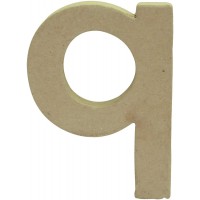 Decopatch AC829C - Un support en papier brun mache 1,5x8,5x12 cm, Lettre minuscule q