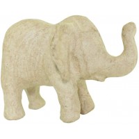 Decopatch AP152O - Un support en papier brun pulpe 10x8x7 cm, Elephanteau