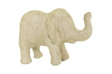 Decopatch AP152O - Un support en papier brun pulpe 10x8x7 cm, Elephanteau