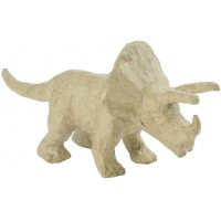 Decopatch AP155O - Un support en papier brun pulpe 19x6x9 cm, Triceratops