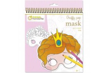 Avenue Mandarine GY021O - Un carnet a spirale Graffy pop mask comprenant 24 masques pre-decoupes a colorier (12 des