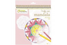 Avenue Mandarine GY027O - Un carnet Graffy pop Mandala 36 pages pre-decoupees a colorier (12 designs x3) 250g, Fille