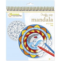 AVENUE MANDARINE - Carnet de Coloriage Mandala Enfant - 36 Mandalas Pre-decoupees (12 designs x3) sur Theme de la Mer - Papier C