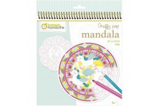 Avenue Mandarine GY071C - Un carnet Graffy pop Mandala 36 pages pre-decoupees a colorier (12 designs x3) 250g, Magie