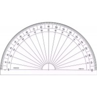 MINERVA Rapporteur 180° en Degre 15cm Transparent