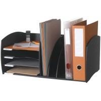 Paperflow Accessoires de bureaux 3020.01 Organiseur 4 cases structure/case en polystyrene Noir