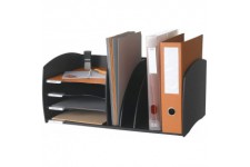 Paperflow Accessoires de bureaux 3020.01 Organiseur 4 cases structure/case en polystyrene Noir
