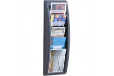 Paperflow Quick Fit 4063.11 Presentoir mural structure en polystyrene Anthracite