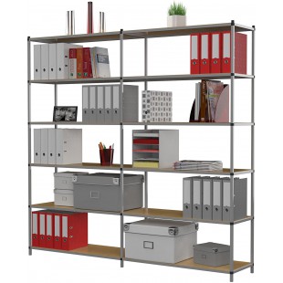 Paperflow 602SF.02 Rayonnage de bureau 6 niveaux structure en acier Gris