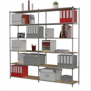 Paperflow 602DF.02 Rayonnage de bureau 6 niveaux structure en acier Gris