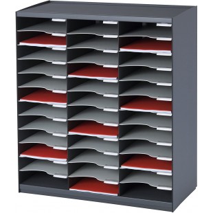 Paperflow Meubles a  cases 803.11 Trieurs 36 cases superposables/juxtaposables en polystyrene. Anthracite