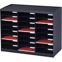 Paperflow Meubles a  cases 802.01 Trieurs 24 cases superposable/juxtaposable en polystyrene Noir