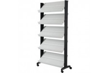 Paperflow EasyDisplays 255N.02 Presentoir mobile profil en polystyrene Gris