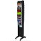 Fast Paper 276.01 Presentoir mobile a  16 compartiments Noir 302 x 382 x 1650 mm