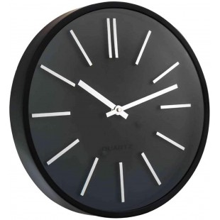 11045 Horloge Goma Silence Ø35 cm, Plastique, Noir, 35 x 4,8 x 35 cm