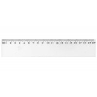 Regle Plate Antitache Graduee Plastique 20 cm Transparent