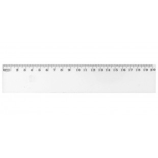 Regle Plate Antitache Graduee Plastique 20 cm Transparent