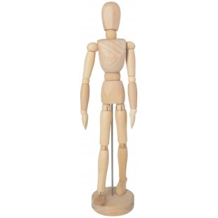 10263707 Modellpuppe 4162 - Poupee en Bois Solo Goya Unisexe, env. 31 cm-Maillons reglables sur Une Base Solide-Ideal pour Le De