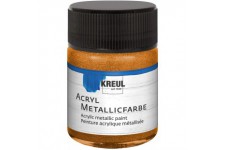 77583 - Acrylique Metallique, 50 ml verre en bronze dore, peinture acrylique glamour a  effet metallique a  base d'eau, couvrant