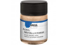 77584 - Acrylique Metallique, 50 ml verre en champagne, peinture acrylique glamour a  effet metallique a  base d'eau, couvrant c