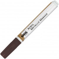 46263 - Marqueur acrylique metallise Medium avec pointe ogive env. 2-4 mm, couleur cuivre, peinture acrylique permanente avec ef