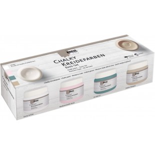 75305 - Peinture Craie Douce - Couleur Mate, creme couvrante, sechage Rapide, pour Effets a  l'aspect use, 4 x 150 ML de Couleur